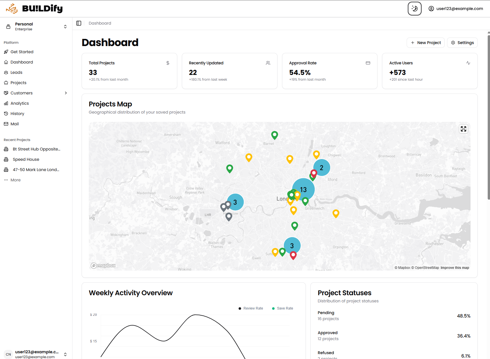 Buildify Dashboard